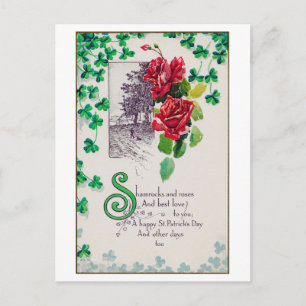 Saint patrick's day Ro, Vintagen Vykort