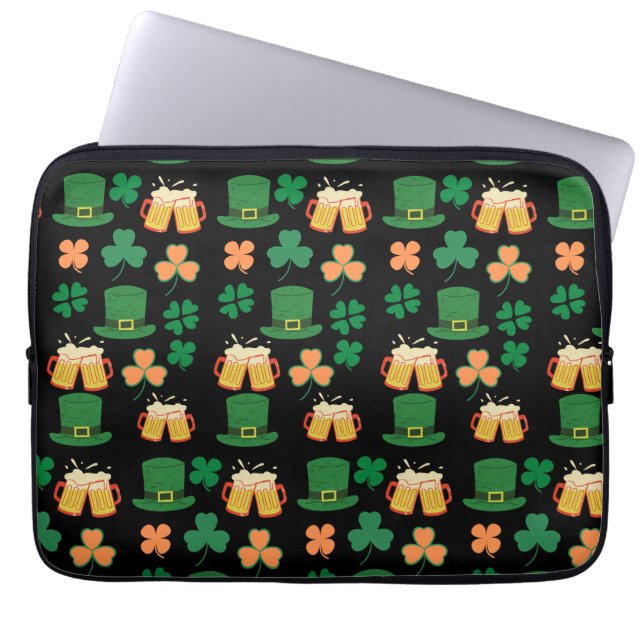 Saint patrick's day, rolig öl, charm laptop fodral (Framsidan)
