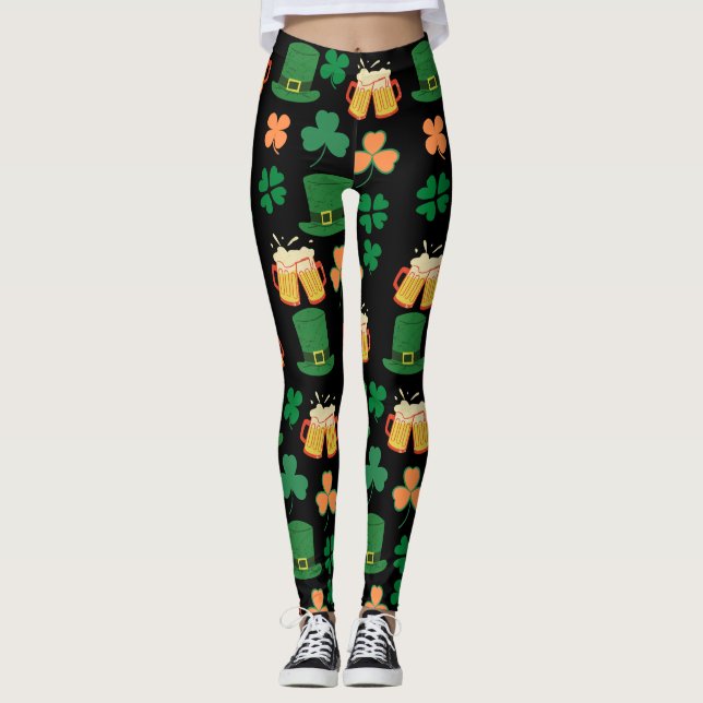 Saint patrick's day, rolig öl, charm leggings (Framsida)