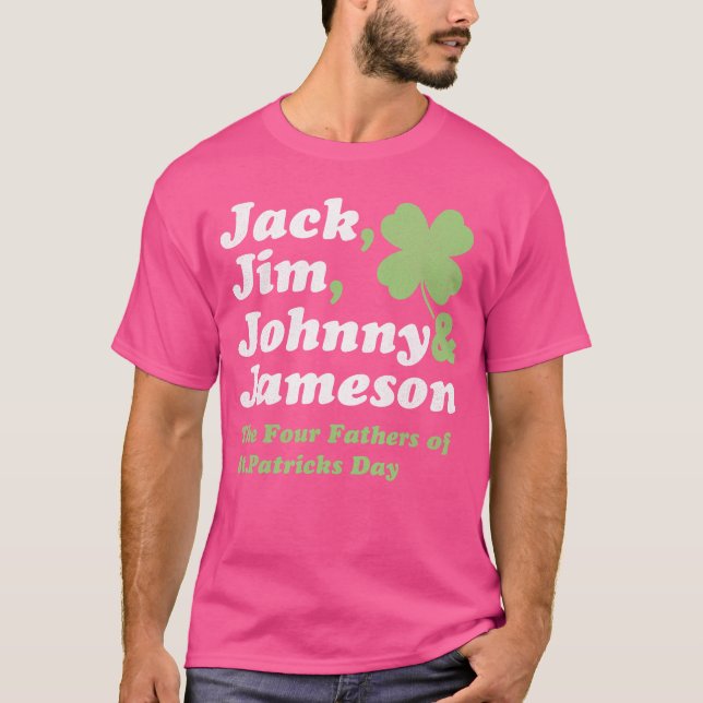 Saint Patricks Day s Jack Jim Johnny Jameson Fathe T Shirt (Framsida)