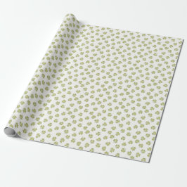 Saint Patricks Day Shamrock Grön Vit Vintage Presentpapper
