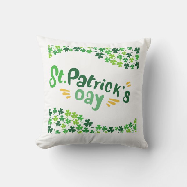 Saint Patrick's Day,Shamrock,Irländsk  Kudde (Framsida)