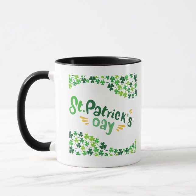 Saint Patrick's Day,Shamrock,Irländsk  Mugg (Vänster)