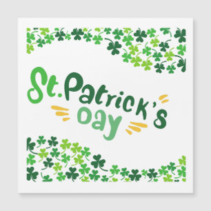 Saint Patrick's Day,Shamrock,Irländska Magnetisk Inbjudningskort
