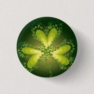 Saint patrick's day Shamrock Lucky Klöver Button Knapp