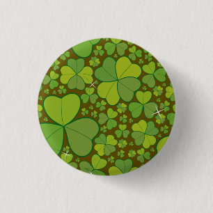 Saint patrick's day Shamrock Lucky Klöver Button Knapp