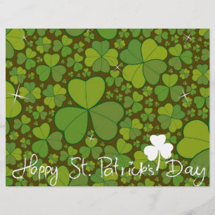 Saint patrick's day Shamrock Lucky Klöver Löv Reklamblad