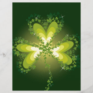Saint patrick's day Shamrock Lucky Klöver Löv Reklamblad