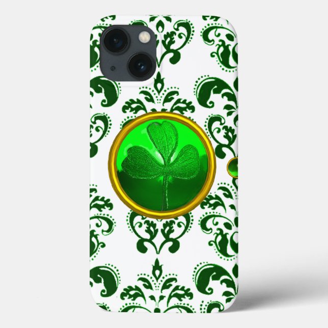SAINT PATRICK'S DAY SHAMROCK MED GRÖNT DAMASK (Baksida)