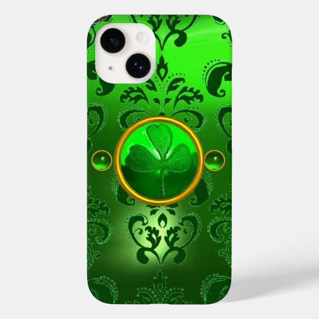 SAINT PATRICK'S DAY SHAMROCK MED GRÖNT DAMASK (Baksida)