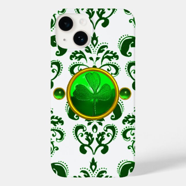 SAINT PATRICK'S DAY SHAMROCK MED GRÖNT DAMASK (Baksida)
