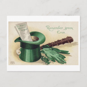 Saint Patrick's Day, Shamrock, Vintage Vykort