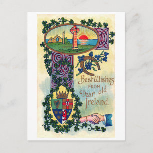 Saint Patrick's Day, Shamrock Vykort