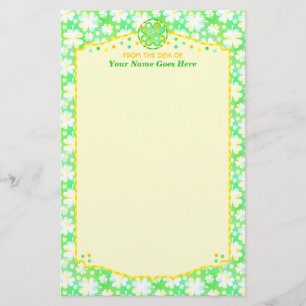 Saint patrick's day Shamrocks Retro vattenfärg Brevpapper