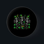 Saint patrick's day Skeleton Dancing Shamrock Knapp<br><div class="desc">Saint patrick's day Skeleton Dancing Shamrock</div>