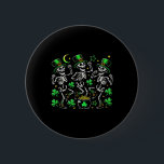 Saint patrick's day Skeleton Dancing Shamrock Knapp<br><div class="desc">Saint patrick's day Skeleton Dancing Shamrock</div>