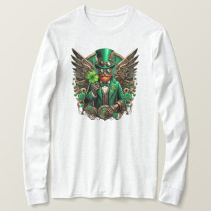 Saint patrick's day steampunk klöver t shirt