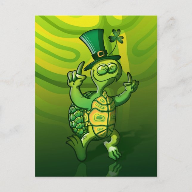 Saint patrick's day Turtle Vykort (Framsida)