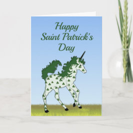 Saint patrick's day Unicorn med Shamrock Spots Kort