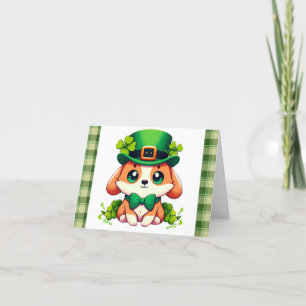 Saint Patricks Day-valp Helgkort