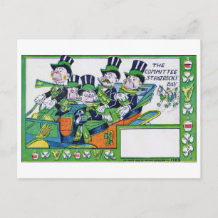 saint patrick's day, Vintage Vykort