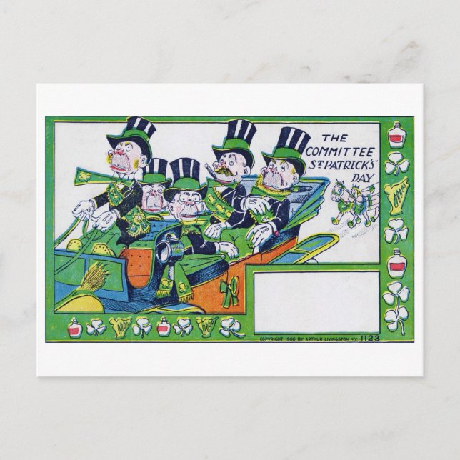saint patrick's day, Vintage Vykort (Framsida)