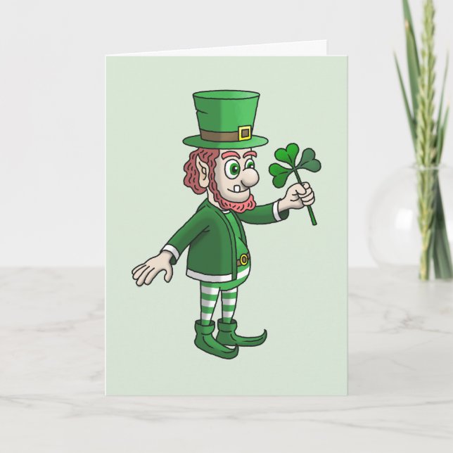 Saint Patrick's Day with Leprechaun Kort (Framsida)