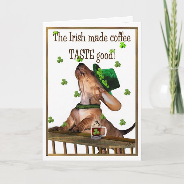 Saint patrick's dayirländarekaffe kort (Framsida)