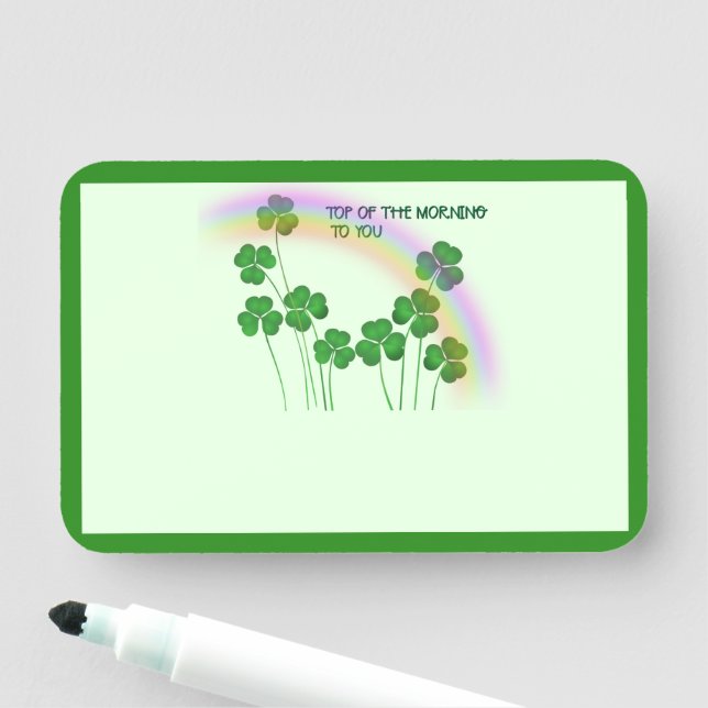 Saint patrick's dayklöver som är bästa av morgonen namnbricka (På plats)