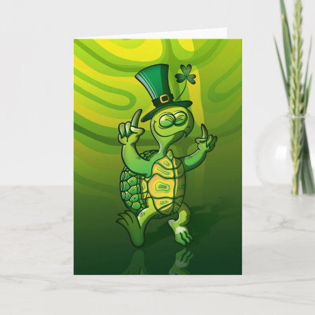 Saint patrick's daysköldpadda kort (Framsida)