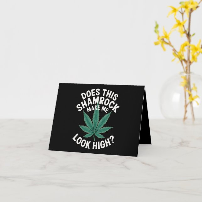 Saint Patricks roliga fest för killars stora parad Kort (Gul blomma)