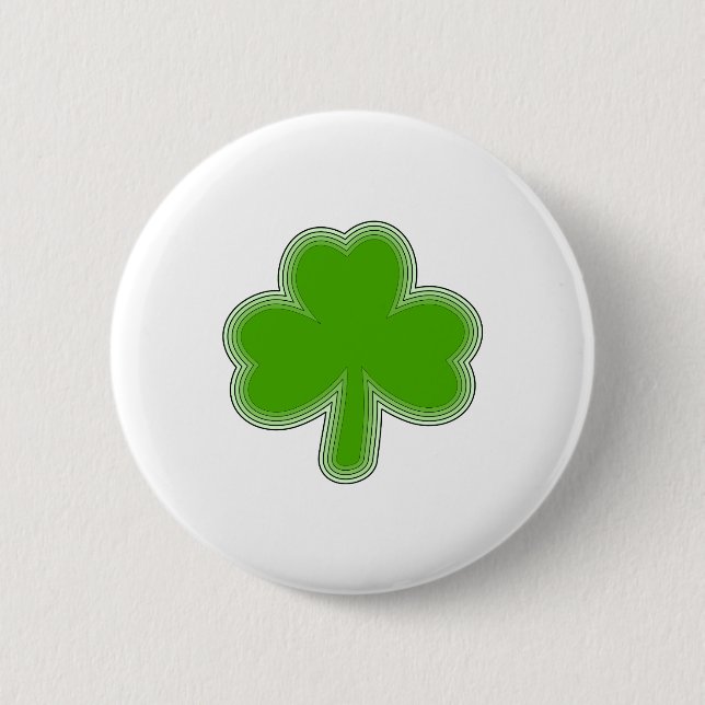 Saint Patricks Shamrock-ritning Knapp (Framsida)
