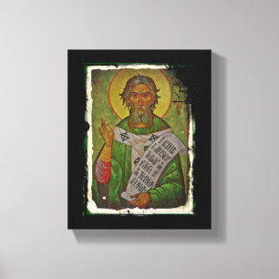 Saint patricksymbol på grönt canvastryck