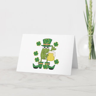 Saint Pats Frog med Beer T-shirts och gåvor Helgkort