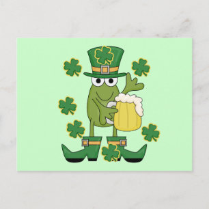Saint Pats Frog med Beer T-shirts och gåvor Vykort
