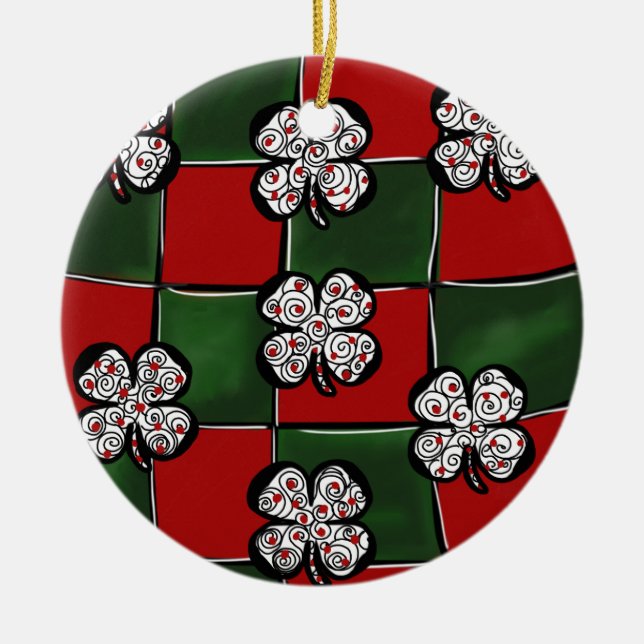 Saint Patty Konst Design Julgransprydnad Keramik (Framsidan)