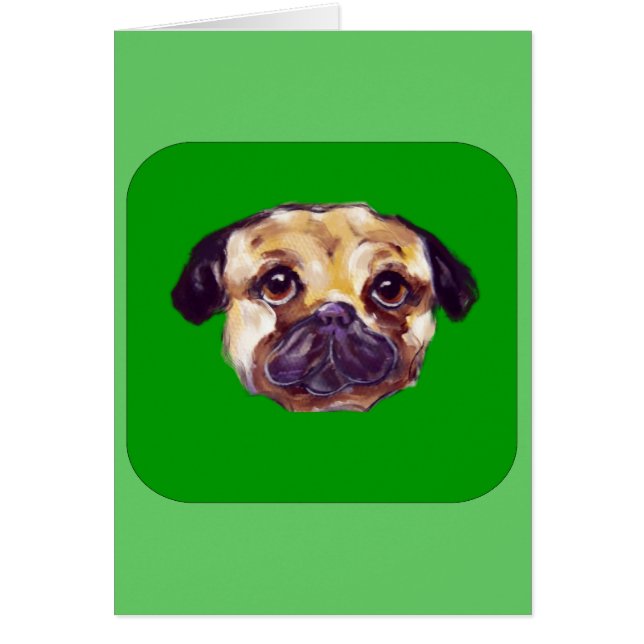SAINT PATTY PUG HÄLSNINGSKORT (Framsidan)