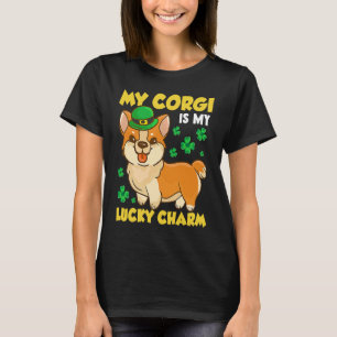 Saint Pattys dag Theme Irish Corgi Dog Humor T Shirt