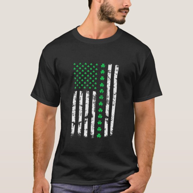 Saint Pattys Irish St patricks day Shamrock Americ T Shirt (Framsida)