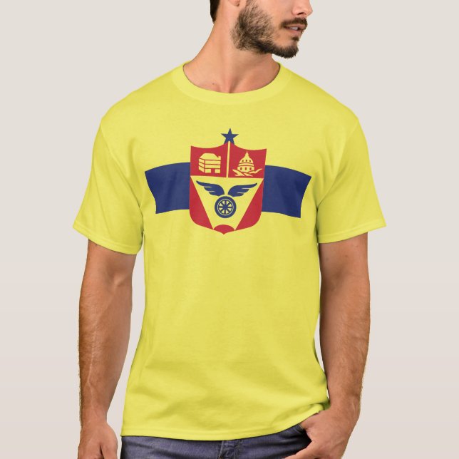 Saint Paul Flagga Design Gult T-Shirt (Framsida)