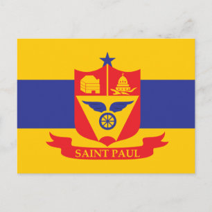 Saint Paul flagga Vykort