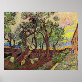 Saint Paul Hospital och Garden av Vincent van Gogh Poster