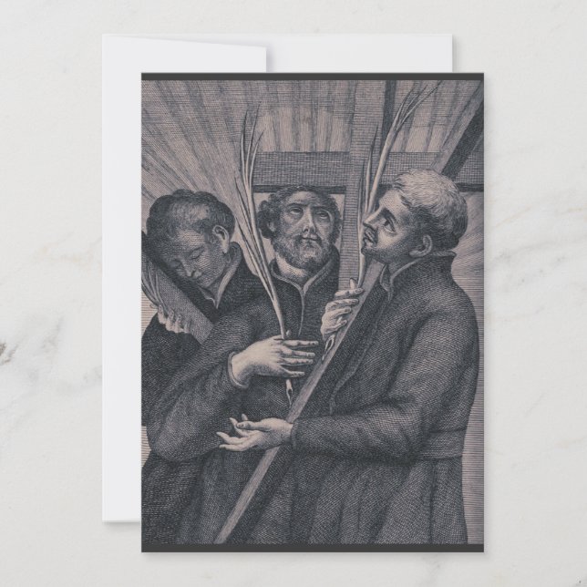 Saint Paul Miki japansk katolsk evangelist Inbjudningar (Framsida)