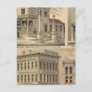 Saint Paul, Minneapolis, Minnesota Lithograph Kart Vykort