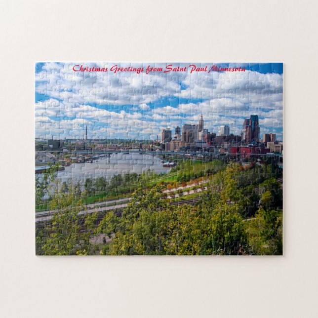 Saint Paul Minnesota. God jul Pussel (Horisontell)