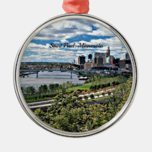 Saint Paul, Minnesota Landscape Julgransprydnad Metall