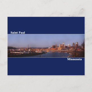Saint Paul, Minnesota-postkort (Mörk blått) Vykort