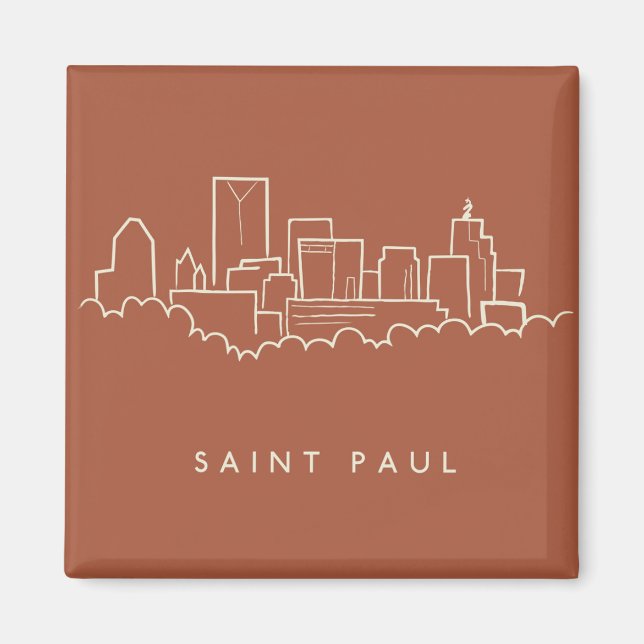 Saint Paul, Minnesota Skyline Magnet (Framsidan)