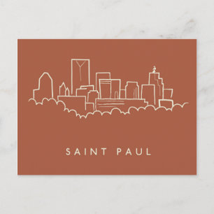 Saint Paul, Minnesota Skyline Vykort
