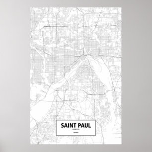 Saint Paul, Minnesota (svart på vitt) Poster